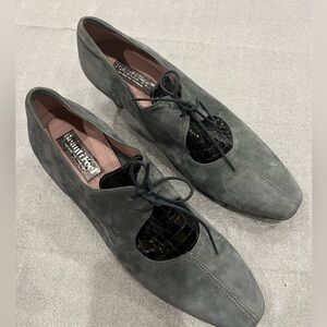 [39/8-8.5] Beautifeel Taupe-Brown Suede Lace Up Pumps Heels NWOT